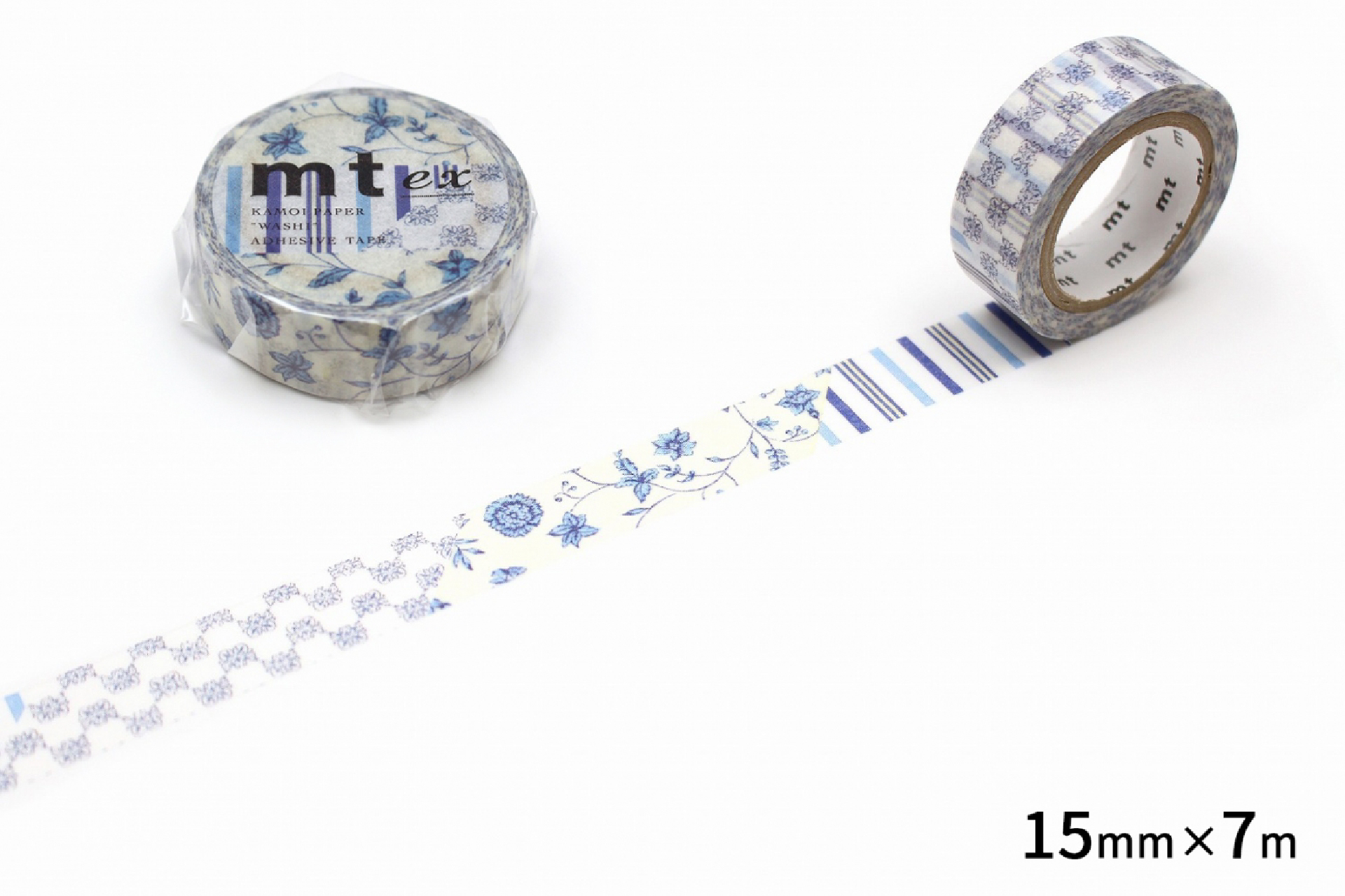 mt ex Flower dark blue RR(15mm×7m) | mt mt ex | マスキングテープ 